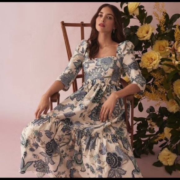 Tuckernuck Designer Inspired Jacobean Midi Dress M - Picture 3 of 12